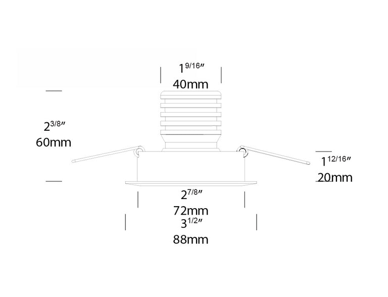 Tilting Eave Lite 6W Pure LED Stainless Steel / Warm White - EAVE/T6/L/SS