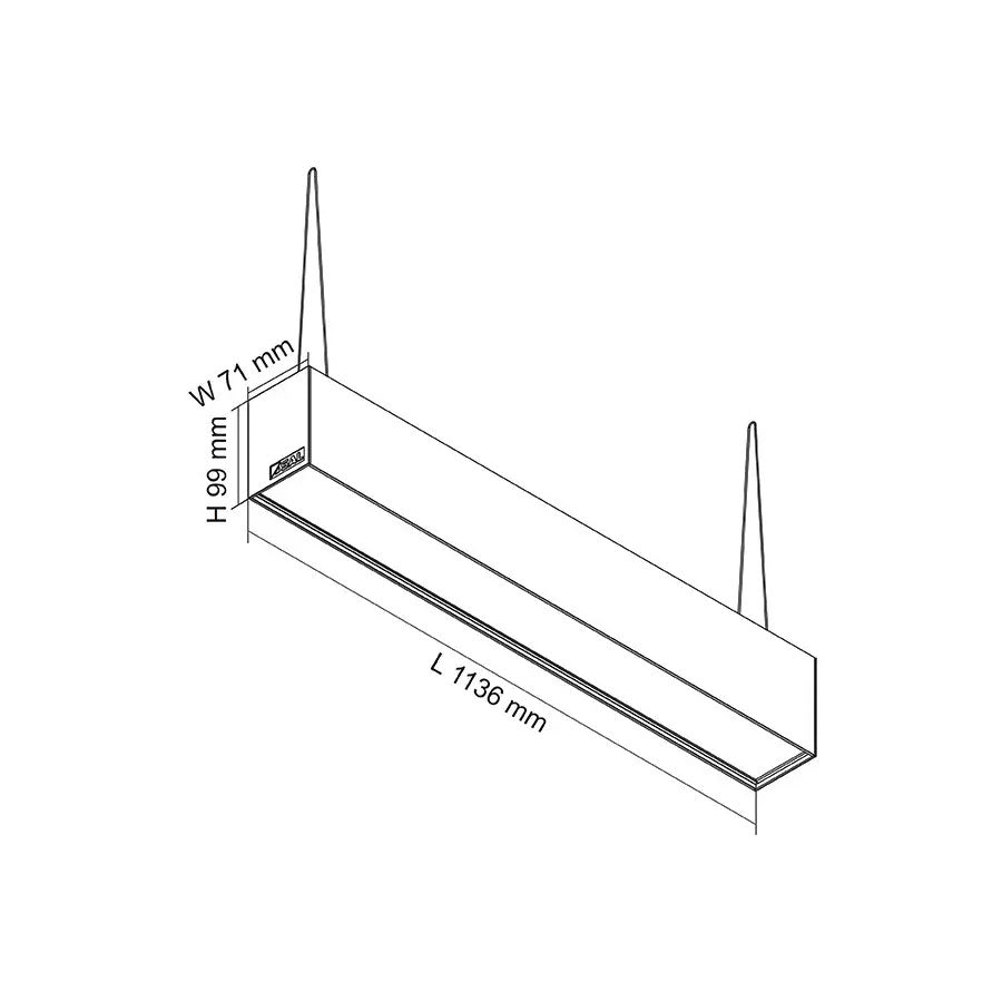Titan 40W LED Connectable Profile White / Tri-Colour - S9776/40TC