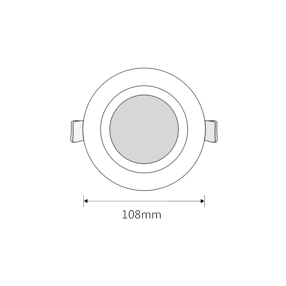 Prime Dimmable 10W LED Fixed Downlight Matt White / Tri-Colour - TLPD34510WD