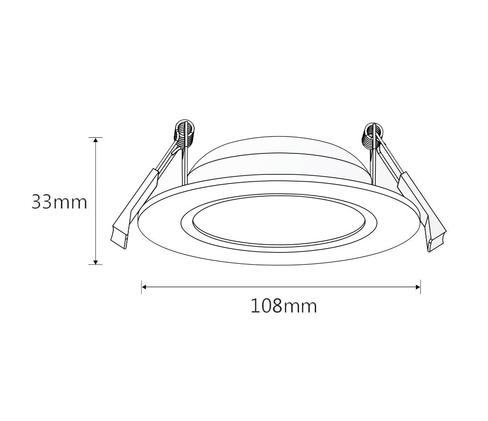 Prime Dimmable 10W LED Fixed Downlight Matt White / Tri-Colour - TLPD34510WD