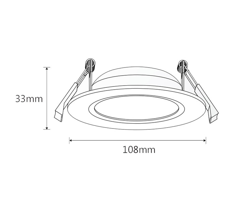 Prime Dimmable 10W LED Fixed Downlight Matt White / Tri-Colour - TLPD34510WD
