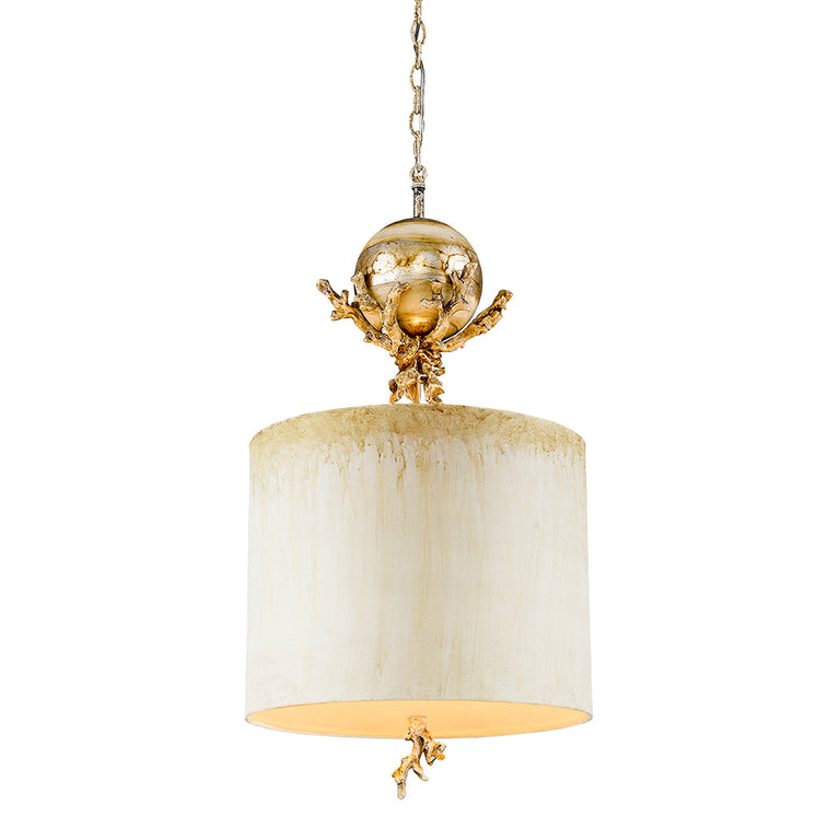 Trellis 1 Light Pendant Putty Patina & Silver Leaf - FB-TRELLIS-P