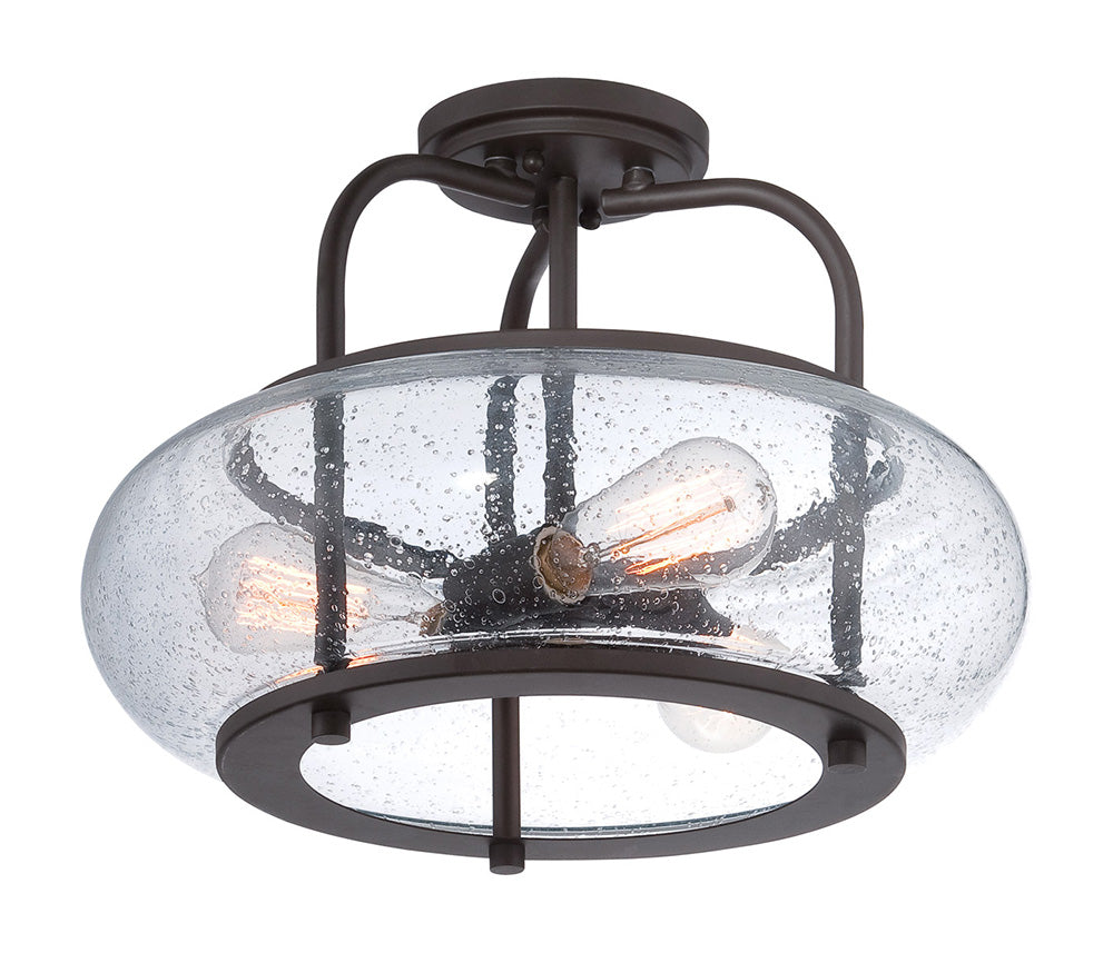 Trilogy Medium Semi Flush Olde Bronze - QZ/TRILOGY/SF/M