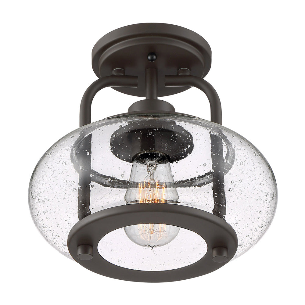Trilogy Small Semi Flush Olde Bronze - QZ/TRILOGY/SF/S