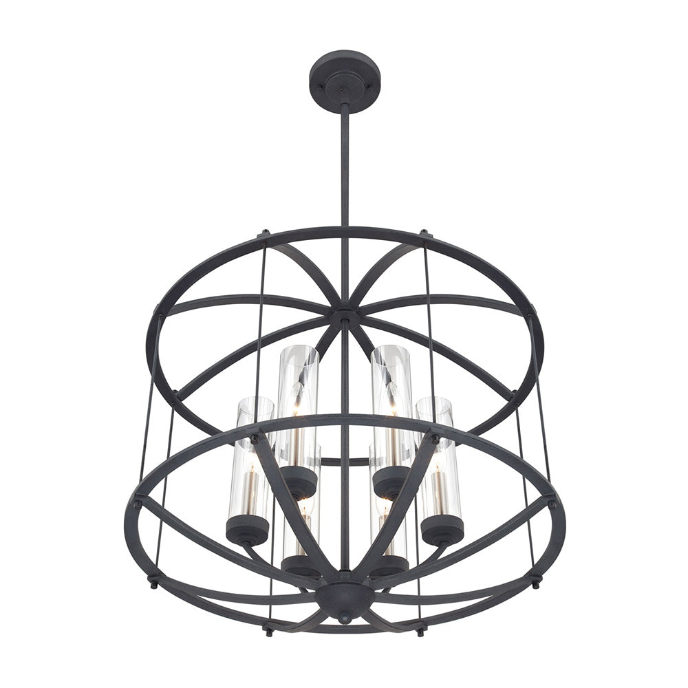 Troy 6 Light Pendant Chandelier Royal Ebony - QZ/TROY/P