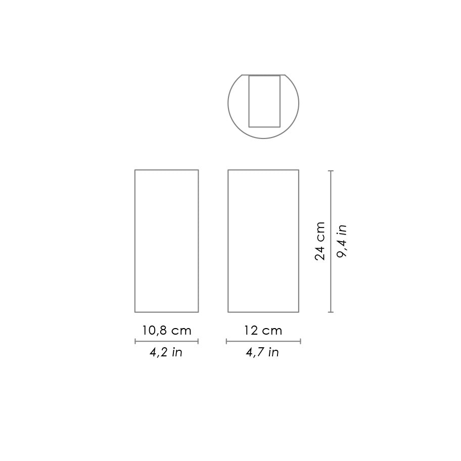 Tunnel 13.8W 240V LED Round Up/Down Wall Pillar Light Warm White - LD0162
