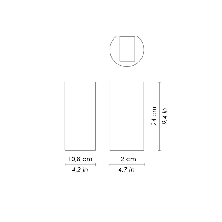 Tunnel 13.8W 240V LED Round Up/Down Wall Pillar Light Warm White - LD0162