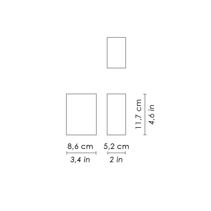 Tunnel 13.8W 240V LED Square Up/Down Wall Pillar Light Matt White / Warm White - LD0160B3
