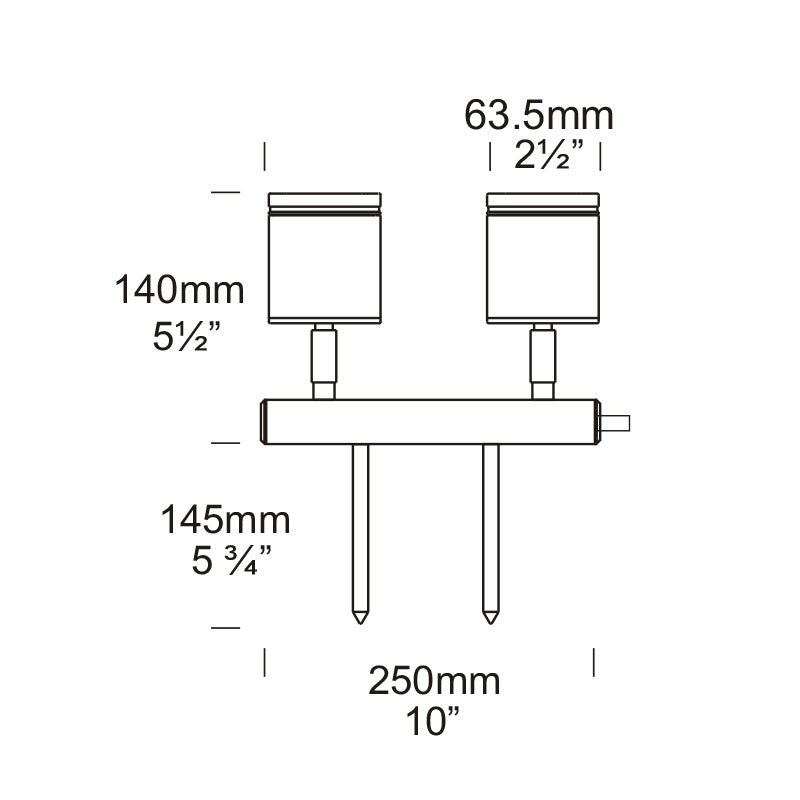 Twin Bar Lite 12V / 24V Black - TBL/BK