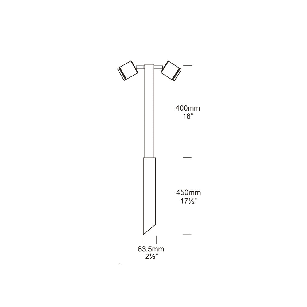 Twin Pole Lite 240V Retro Black - TPL/R/BK