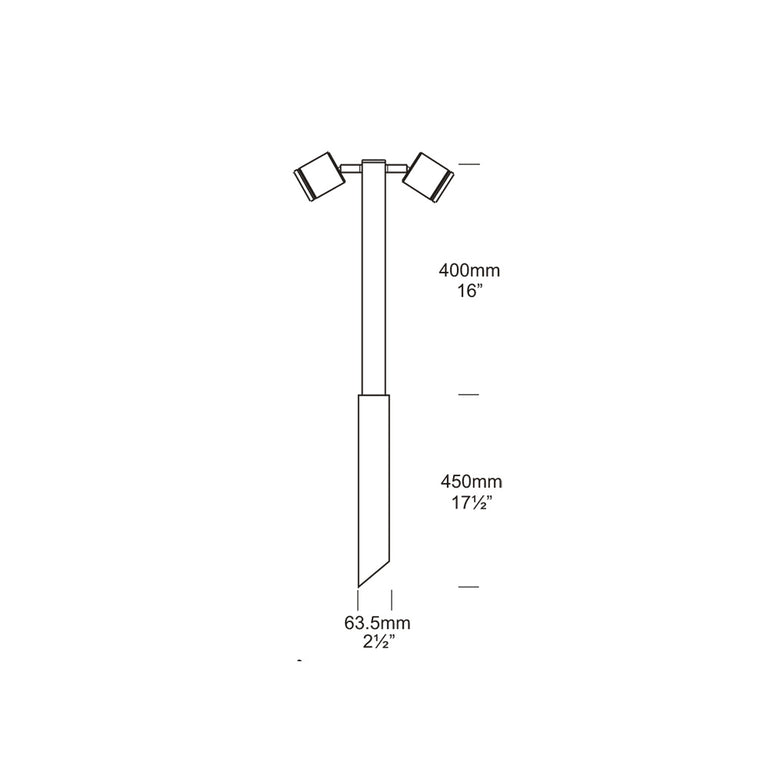 Twin Pole Lite 240V Retro Stainless Steel - TPL/R/SS