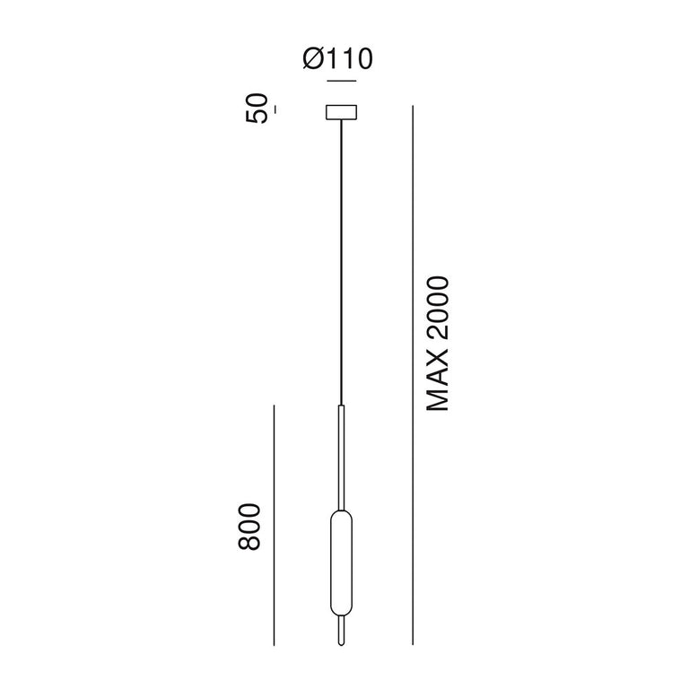 Typha 1 Light 14W LED Pendant Warm White - 285.01.ON