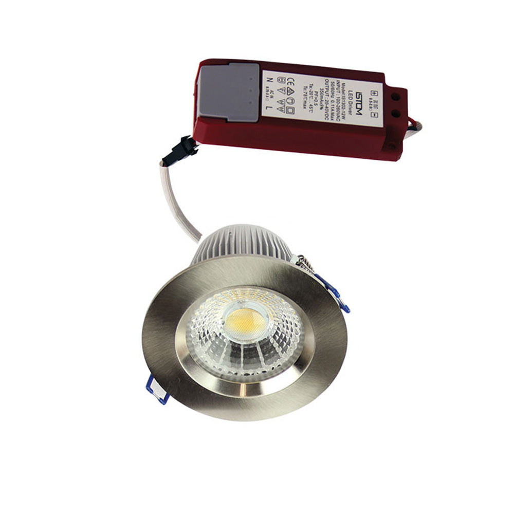 Theta 13W LED Downlight Brushed Chrome / Warm White - UA4703BC