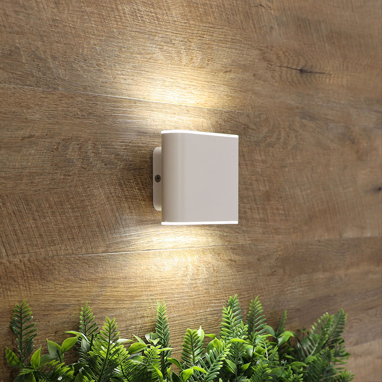 Wash 2 x 3W Up & Down LED Wall Washer White / Tri-Colour - UA7362WH