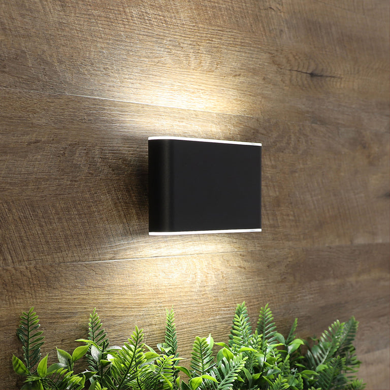 Wash 2 x 6W Up & Down LED Wall Washer Black / Tri-Colour - UA7363BK