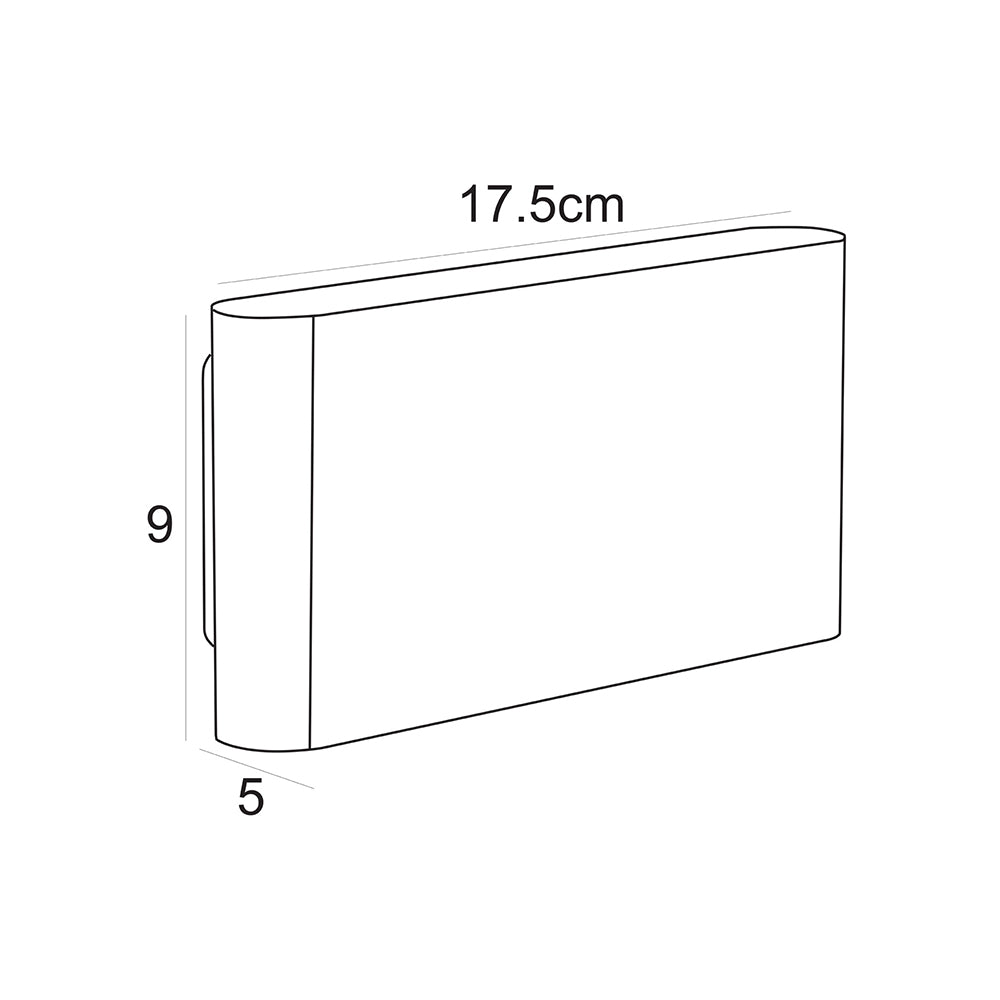 Wash 2 x 6W Up & Down LED Wall Washer Black / Tri-Colour - UA7363BK