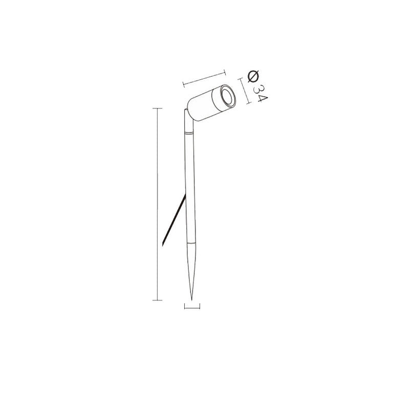 Centro 4W 12~24V AC / DC Adjustable LED Spike Light Black / Warm White - UBT-CENTRO4-BLK-WW