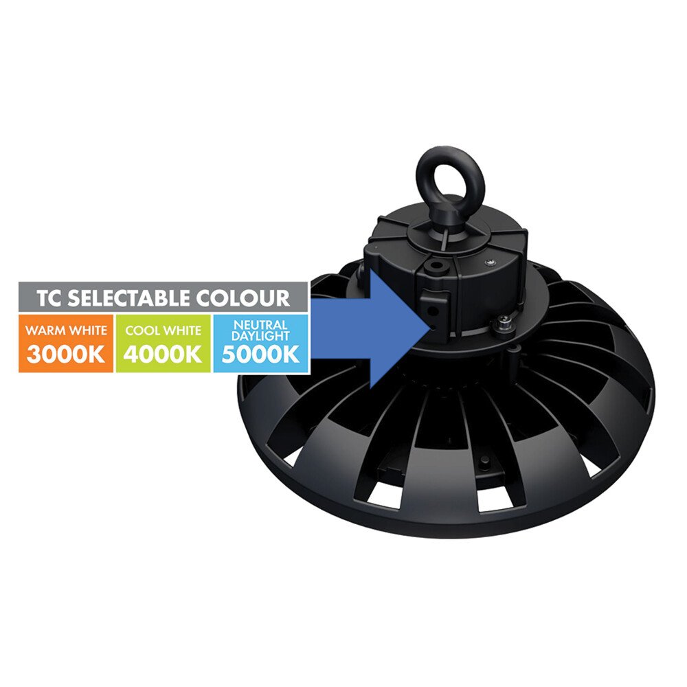 UFO 80W / 120W / 150W  LED Dimmable Highbay Black / Tri-Colour - SHB23MP150TC