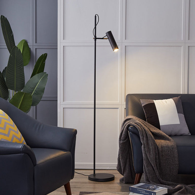 Unico 240V GU10 Height Adjustable Floor Lamp Black - UFL-UNICO-BLK