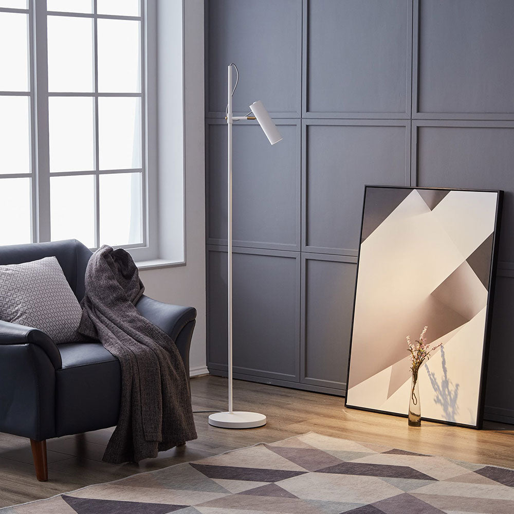 Unico 240V GU10 Height Adjustable Floor Lamp White - UFL-UNICO-WH