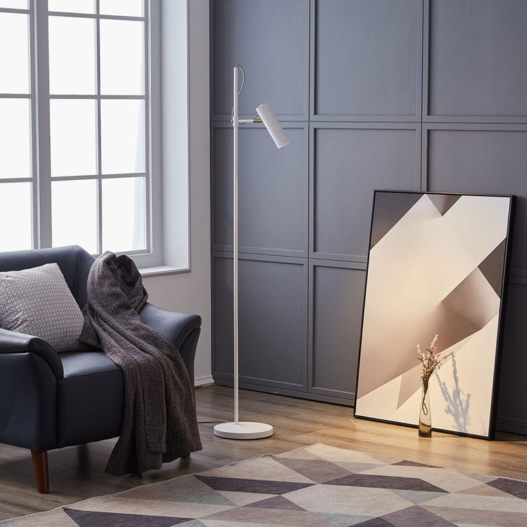 Unico 240V GU10 Height Adjustable Floor Lamp White - UFL-UNICO-WH