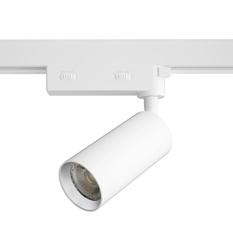Unitrek Slimline Single Circuit 20W / 28W Dimmable LED Track Light White / Tri-Colour - STR9015/30DC/WH