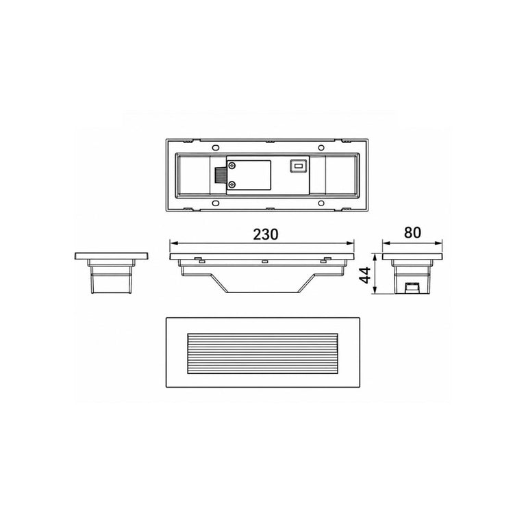 Anti-Glare Pathfinder Exterior Wall Light - UOW-PATHFINDER-BLK-3CCT