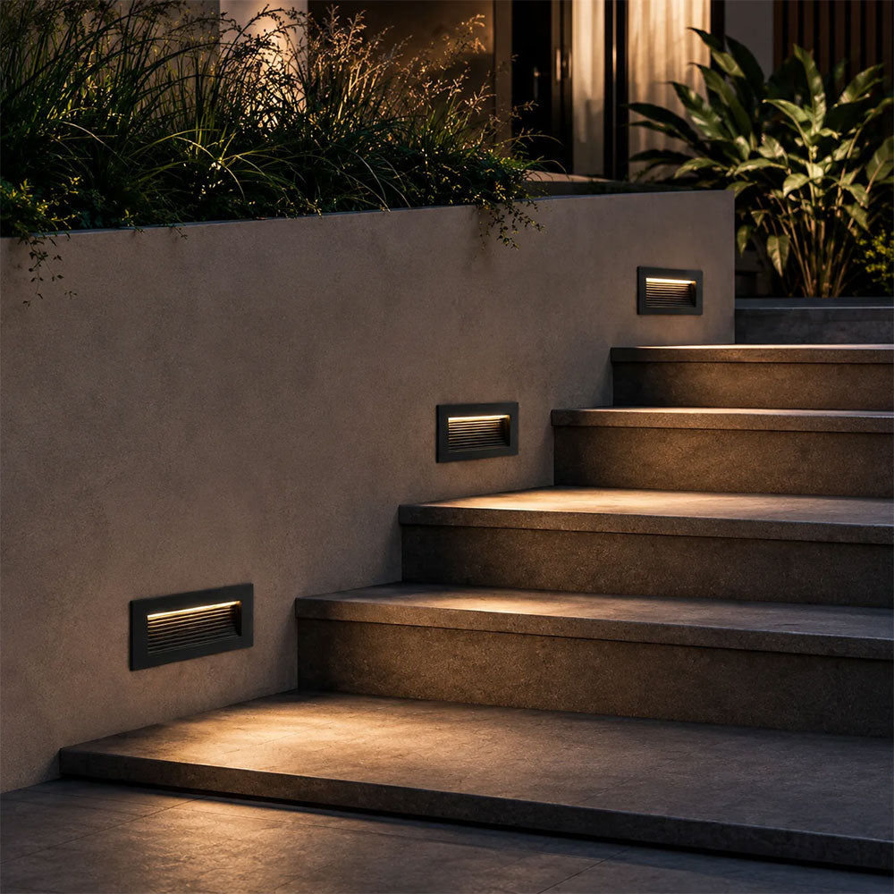 Anti-Glare Pathfinder Exterior Wall Light - UOW-PATHFINDER-BLK-3CCT
