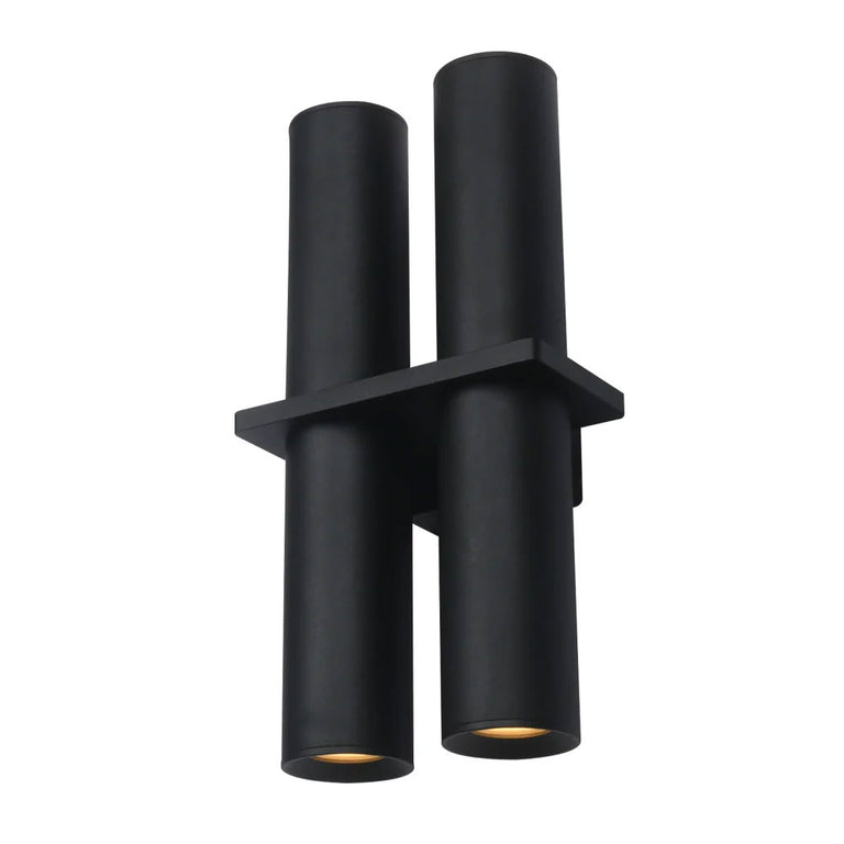 Silo 4 Light Up & Down Wall Pillar Light Black - UOW-SILO-2 BLK
