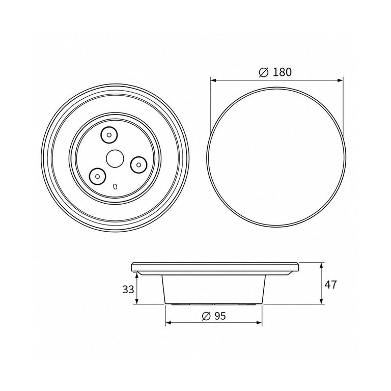 Uno 180mm 12W LED Wall Light White / Tri-Colour - UOW-UNO-180-WH
