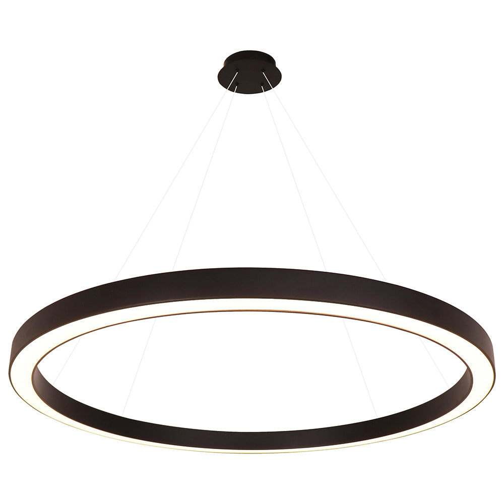 Curvor 72W 1200mm Dimmable LED Pendant Brushed Black / Warm White - UP-CURVOR-120-BLK