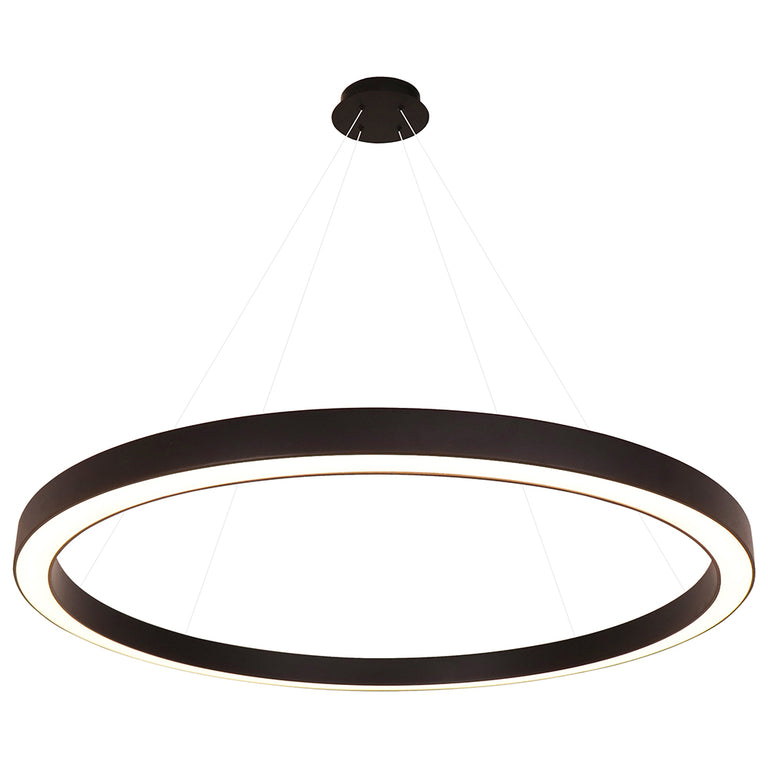 Curvor 72W 1200mm Dimmable LED Pendant Brushed Black / Warm White - UP-CURVOR-120-BLK