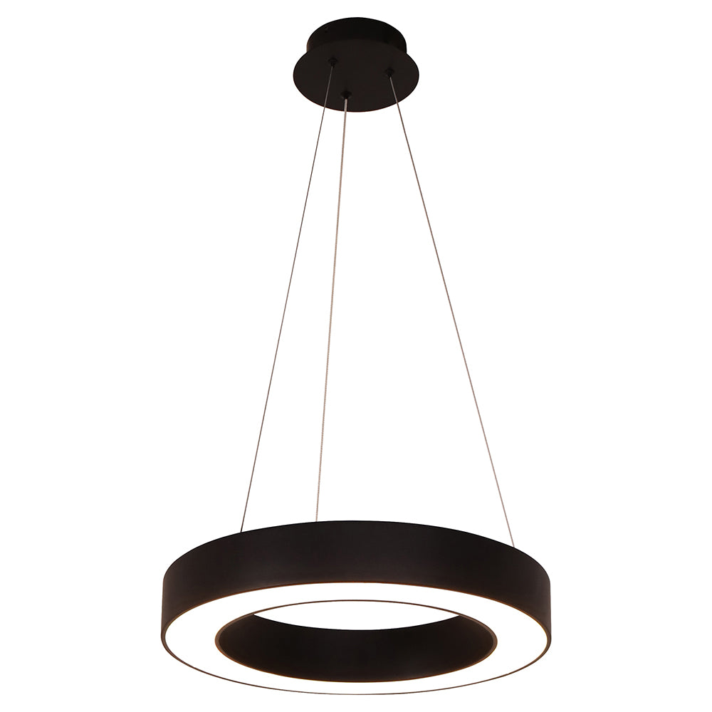 Curvor 36W 600mm Dimmable LED Pendant Brushed Black / Warm White - UP-CURVOR-60-BLK