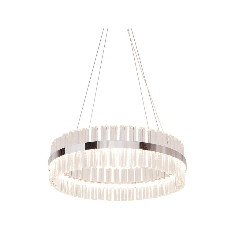 Ellisse 60W LED 600mm Dimmable Pendant Chrome / Warm White - UP-ELLISSE600
