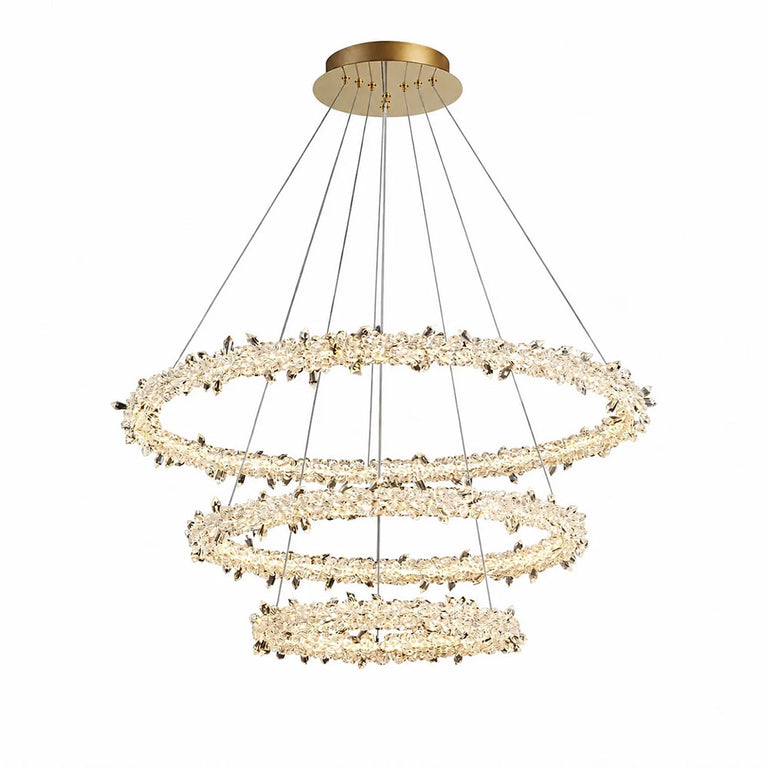 Glacier 3 Ring Pendant - UP-GLACIER-4+6+8-SB-3K-DIM