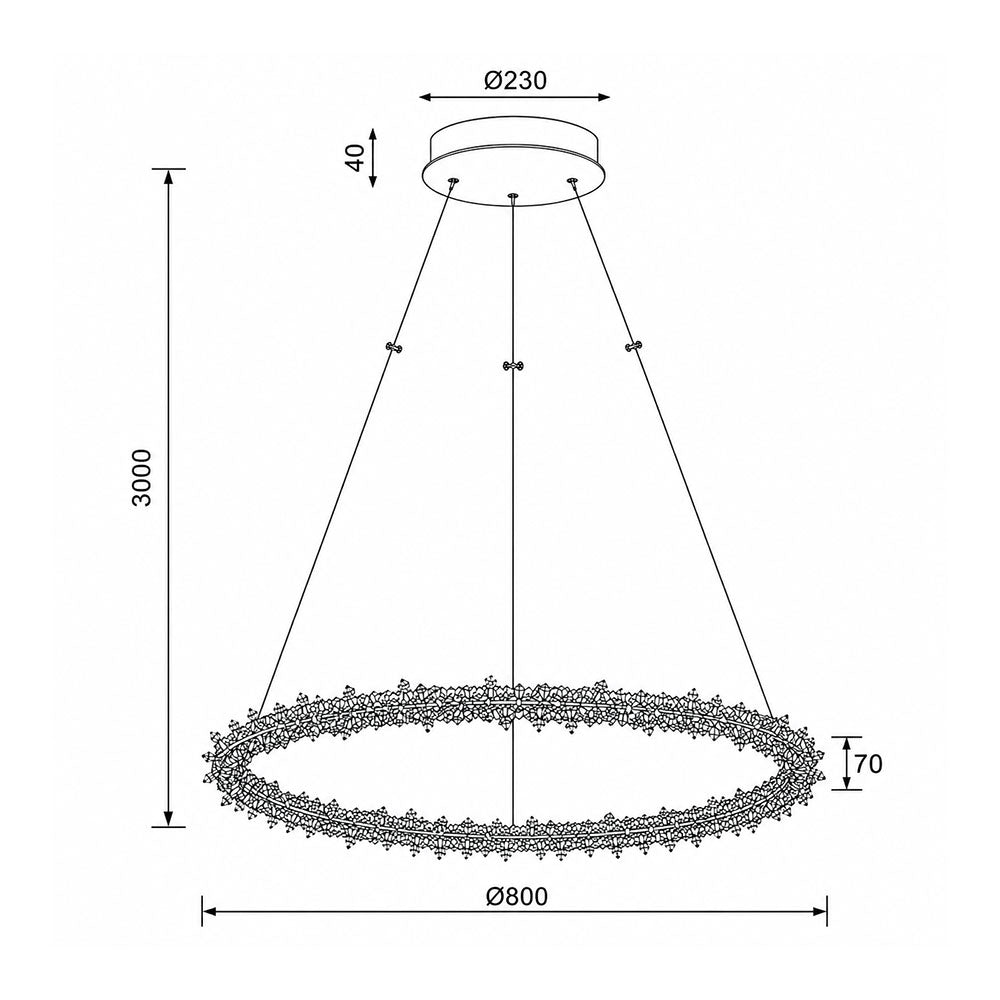 Glacier 8 Pendant - UP-GLACIER8-SB-3K-DIM