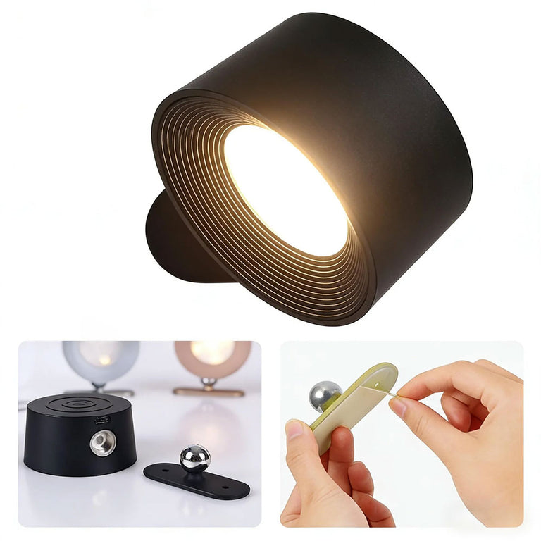 Versana Wireless 3.5W LED CCT Table Lamp & Wall Light Black - UTL-VERSANA-BLK
