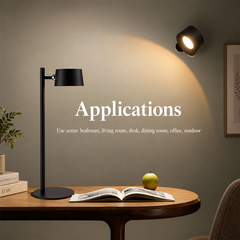 Versana Wireless 3.5W LED CCT Table Lamp & Wall Light Black - UTL-VERSANA-BLK