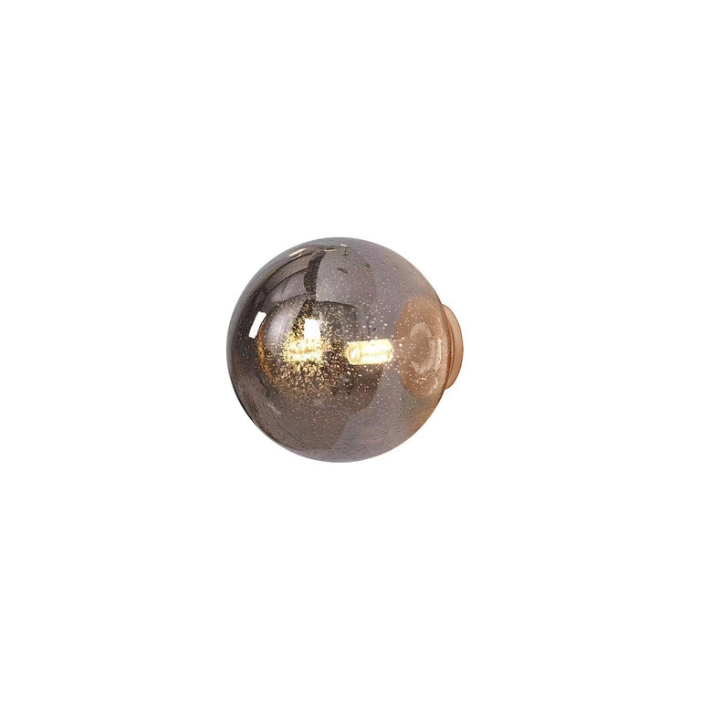 Ava Dimple Wall Light Satin Brass / Smoke IP44 - UWL-AVA-DIM-SB-SMOKE