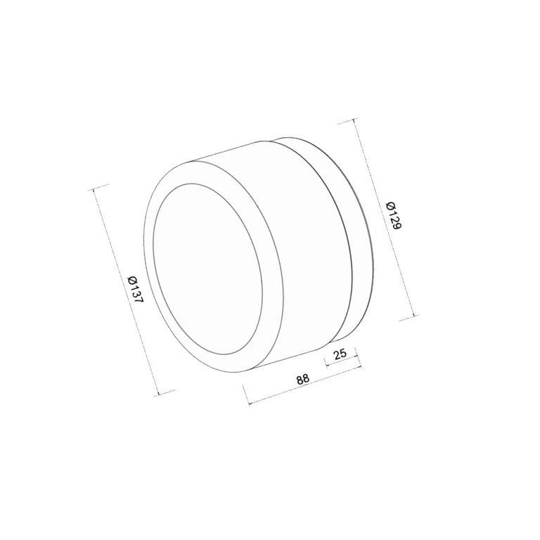 Cirque 7W LED Wall Light Satin Brass / Tri-Colour IP65 - UWL-CIRQUE-SB-3CCT