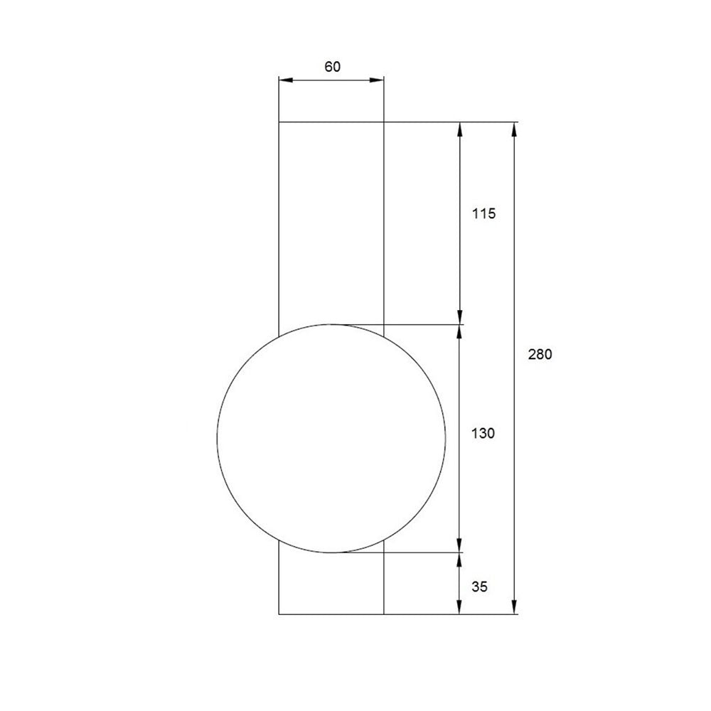 Oris 1 Light Wall Light Matt Black - UWL-ORIS1-BLK