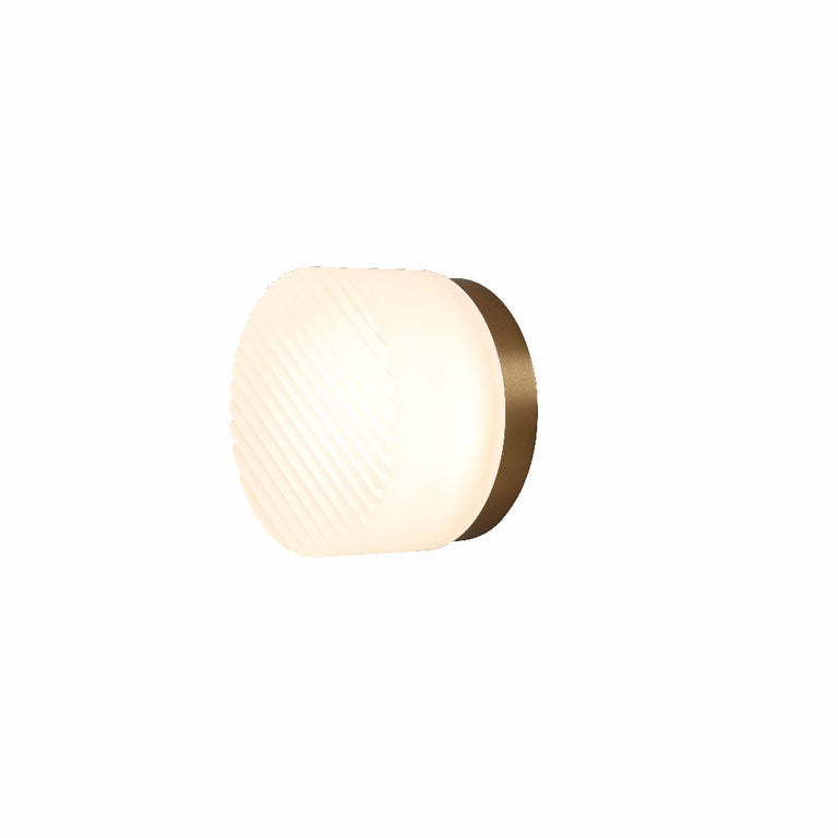 Ripple 7W LED Wall Light Satin Brass / Tri-Colour IP65 - UWL-RIPPLE-SB-3CCT