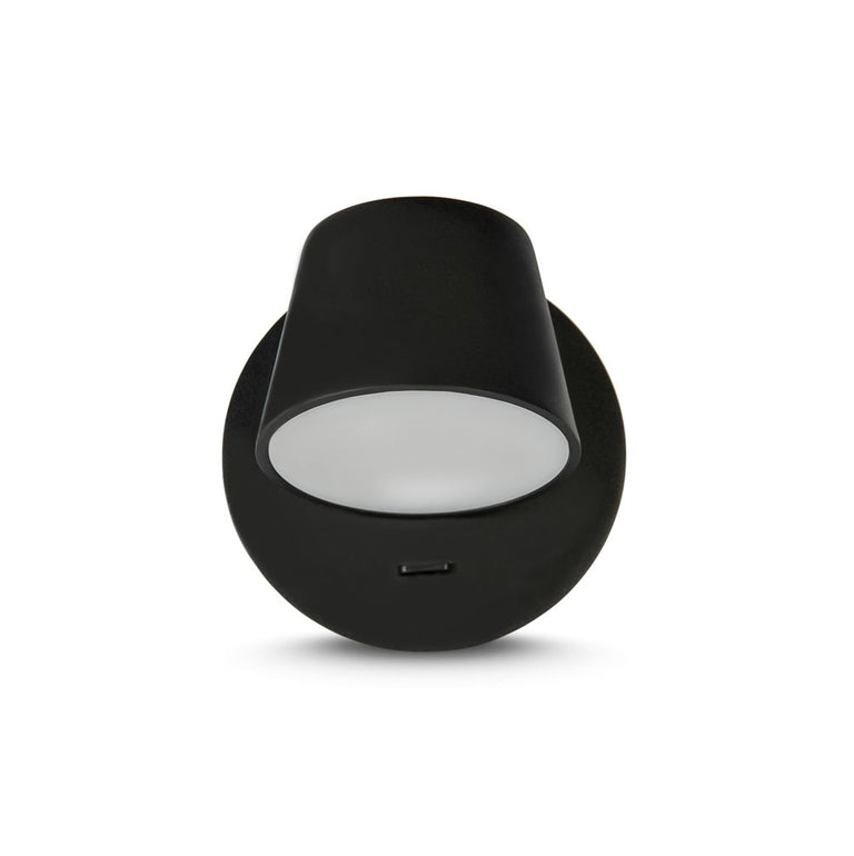Yarra 1 Light 7.4W LED Wall Light Matt Black / Warm White - UWLYARRA1BLK-WW
