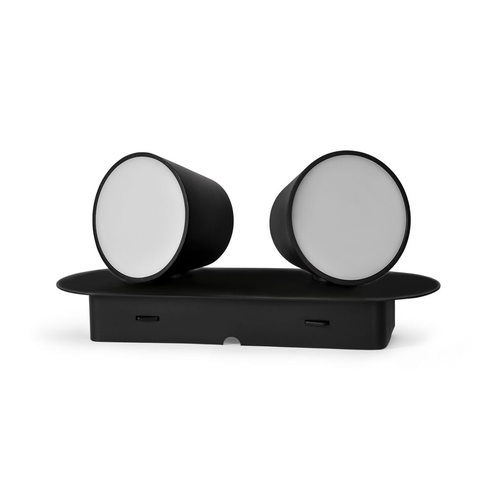 Yarra 2 Light 14.8W LED Wall Light Matt Black / Warm White - UWLYARRA2BLK-WW