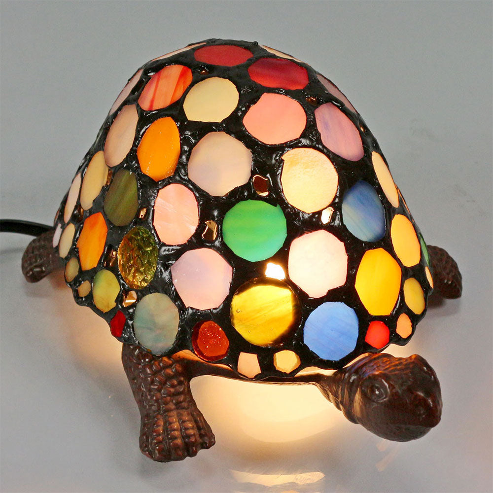 Multi Colour Tortoise Tiffany Table Lamp - TL-816-MC