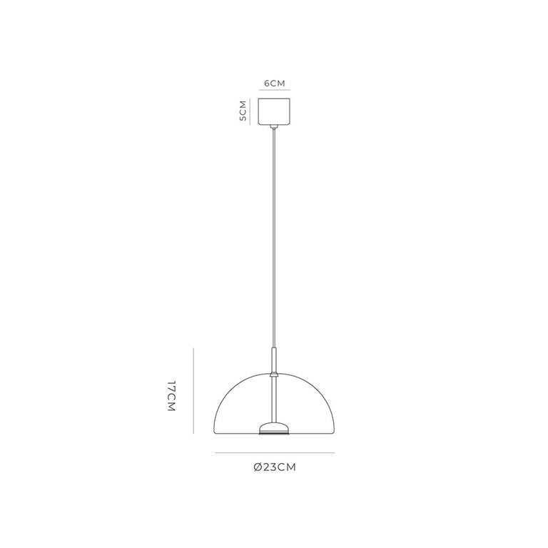 Dome Air LED Pendant Old Brass / Frosted - LR.i02.70.DM.FR.OB