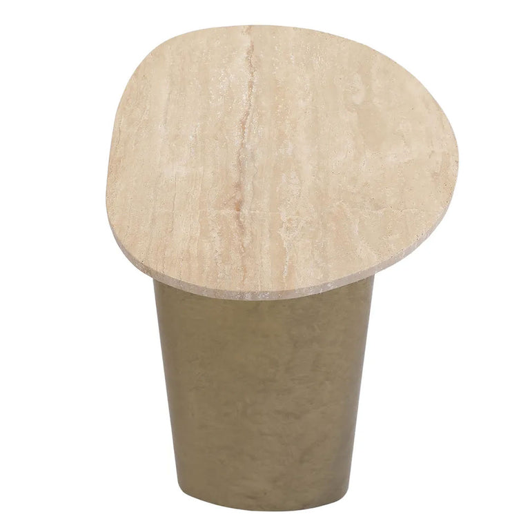 Audrey Large Side Table Travertine - 33350