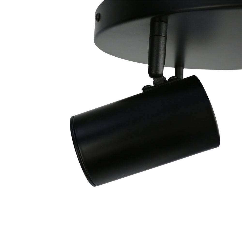 Brianna LED 3 Light Round Spot Light Matt Black - LL002SL008B