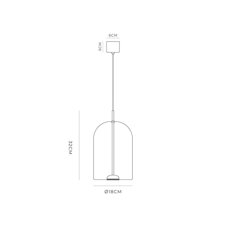 Elong Air LED Pendant Old Brass / Clear - LR.i02.80.CL.OB