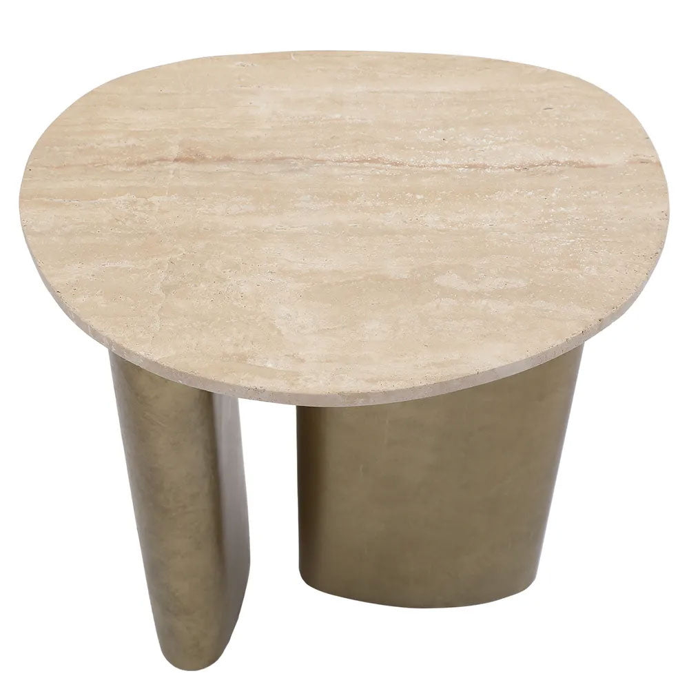 Audrey Large Side Table Travertine - 33350